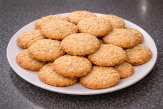 Italian Almond Cookies on a white plate