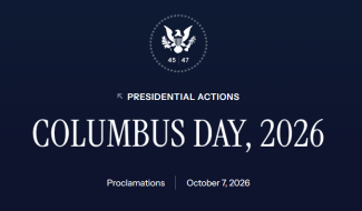 Donald Trump President Proclamation Columbus Day