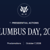 Donald Trump President Proclamation Columbus Day